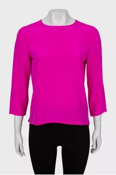 Pink straight-fit blouse