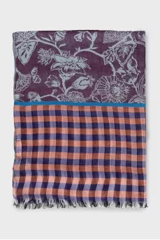 Scarf in a combined print
