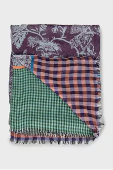 Scarf in a combined print