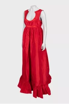 Red silk sundress