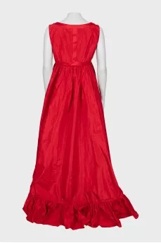 Red silk sundress