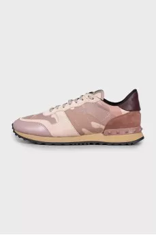 Combination sneakers with military print