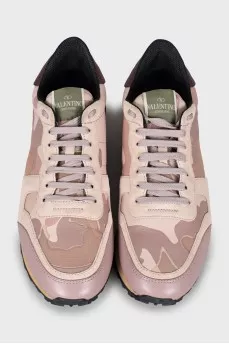Combination sneakers with military print