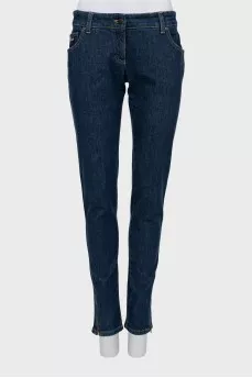 Skinny jeans with zips at the bottom