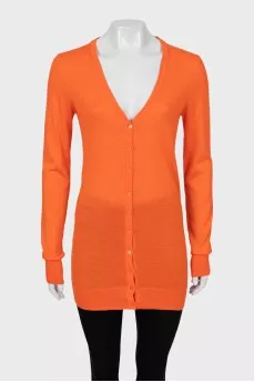 Orange cashmere cardigan