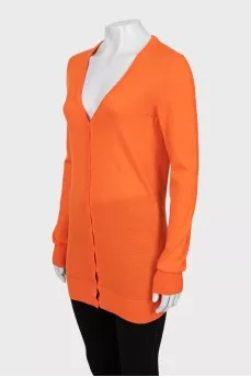 Orange cashmere cardigan