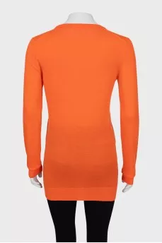 Orange cashmere cardigan