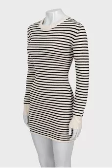 Striped dress with open back