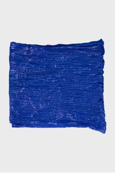 Blue silk scarf