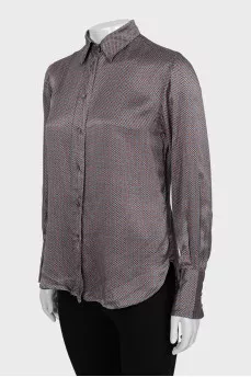 Printed silk shirt