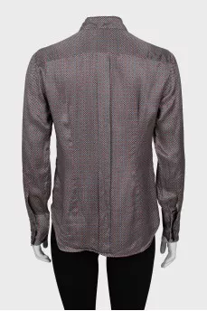 Printed silk shirt