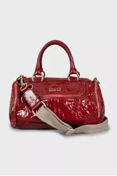 Red patent leather bag