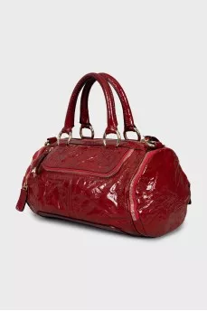 Red patent leather bag
