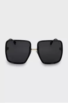 Rectangular sunglasses in black