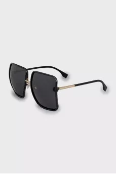 Rectangular sunglasses in black