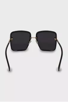 Rectangular sunglasses in black