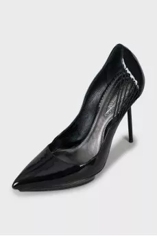 Patent leather high heels