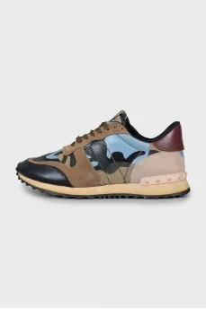 Sneakers with military print