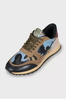 Sneakers with military print