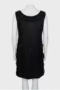 Silk dress decorated with beads