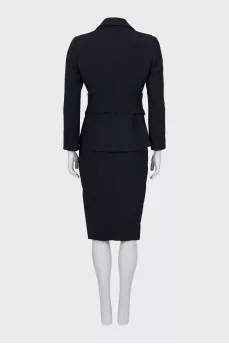 Blue jacket and skirt suit