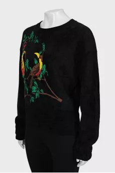 Oversized sweater with print