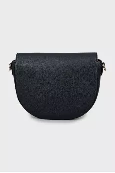 Leather bag with gold logo