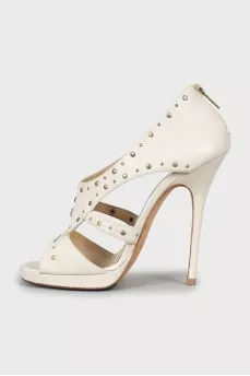 White high heel sandals