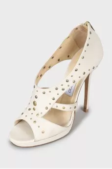White high heel sandals