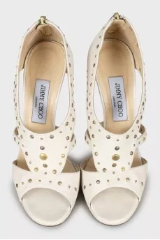 White high heel sandals