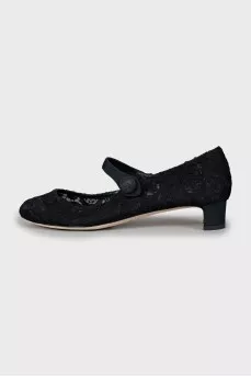Lace mid heels