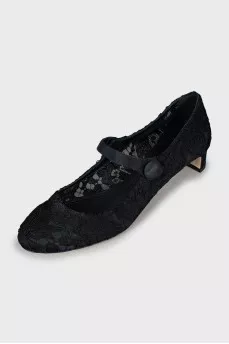 Lace mid heels