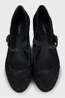 Lace mid heels