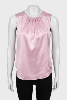 Pink blouse with drapery