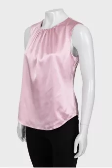 Pink blouse with drapery