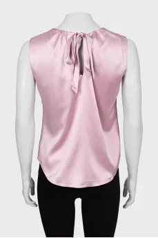 Pink blouse with drapery