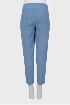 Wool trousers with stitched creases