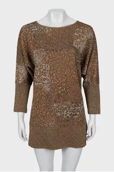 Animal print tapered dress