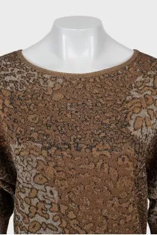 Animal print tapered dress