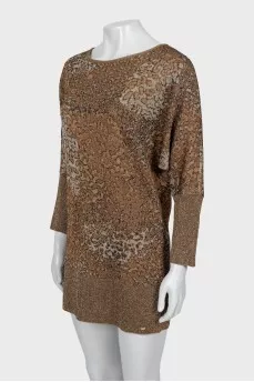 Animal print tapered dress