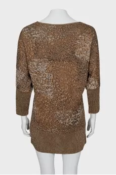 Animal print tapered dress