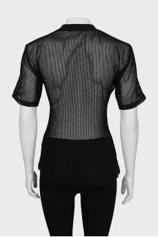 Printed mesh T-shirt