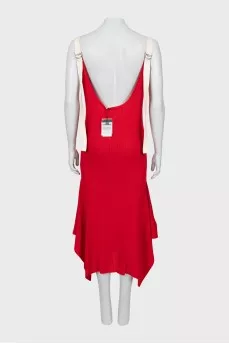 Ribbed wool dress with tag