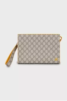 Rectangular clutch with signature print