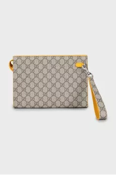Rectangular clutch with signature print