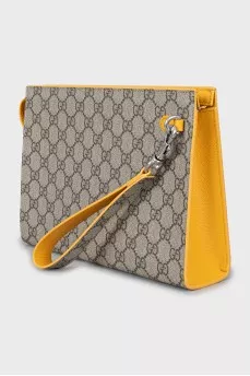 Rectangular clutch with signature print