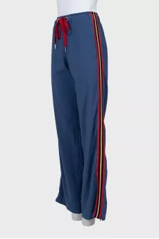 Palazzo trousers with stripes