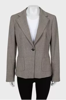 Jacket with a button in a small print
