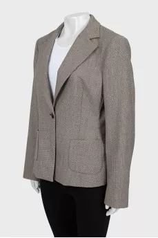 Jacket with a button in a small print