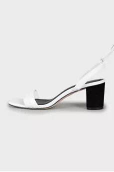 Black and White Tie Sandals
